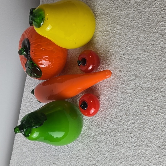 Other - VINTAGE Murano Style Blown Glass Fruit Set - 5pc Centerpiece--Note Condition